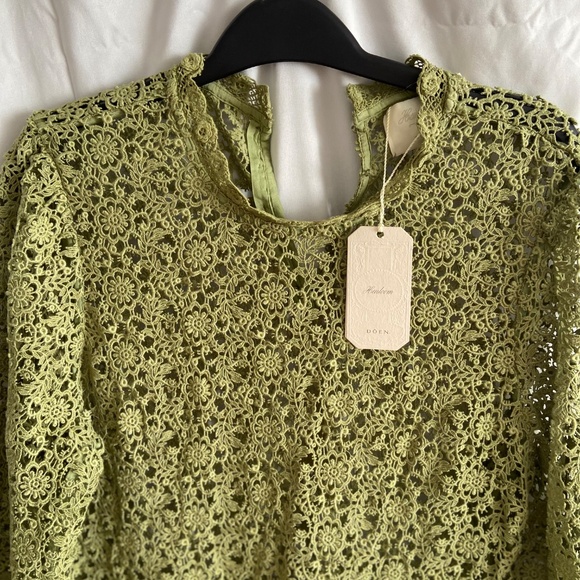 Doen Heirloom Angelique Dress, lace, poire verte, Large, NWT - Picture 7 of 11